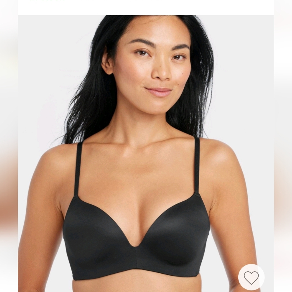 Auden lighlty lined wireless bra 34c nwot